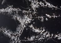 De opgepoetste Kunstmatige Zwarte Tegels van de Keukenvloer, Antislip Zwart Steenkwarts