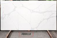 De opgepoetste Witte Calacata-Plak van de Kwartssteen voor Keuken Worktops 3200*1600mm