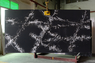 Zwarte Countertop van de het Kwartskeuken van Calacata Kunstmatige met het Coherente Patroon Marmeren kijken