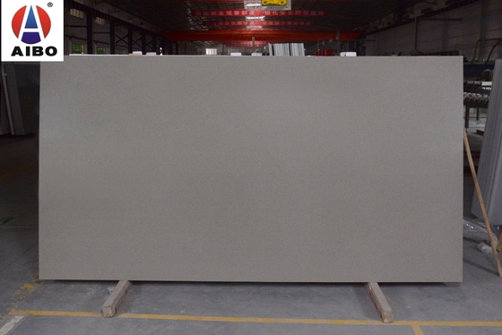 12mm Dikte Vers Grey Color Artificial Quartz Slab voor Decoratieve Bevloeringstegel