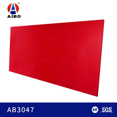 Zuivere rode kleurrijke Countertop van de keuken van de kwartssteen Materialen Kwartshittebestendigheid